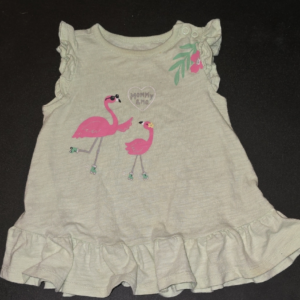 Garanimals Light Green Flamingo Dress